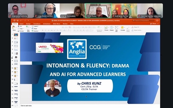 La imagen muestra una captura de pantalla de la reunión